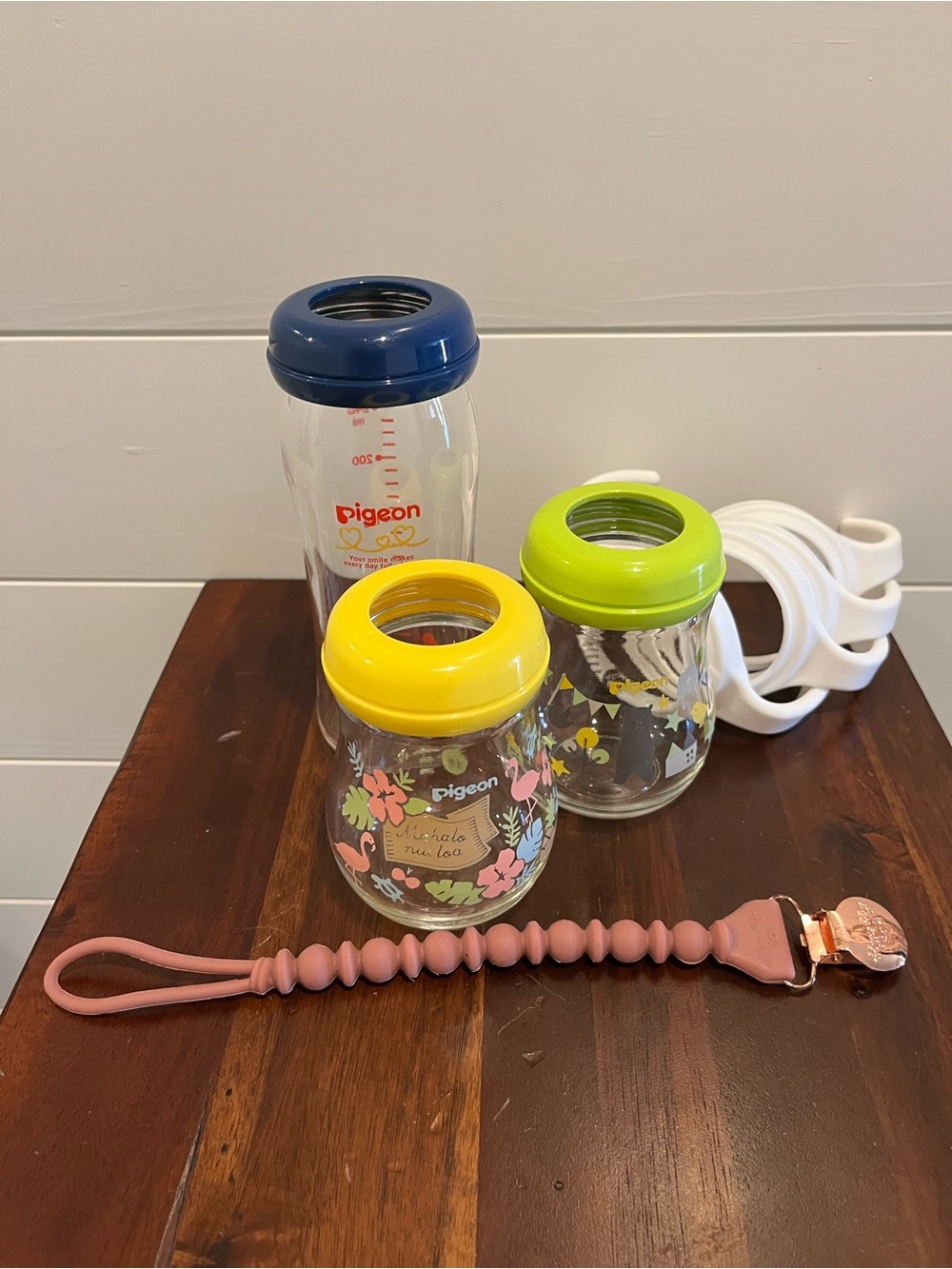 Pigeon Glass Bottle (3 set) & transition handles (different brand)